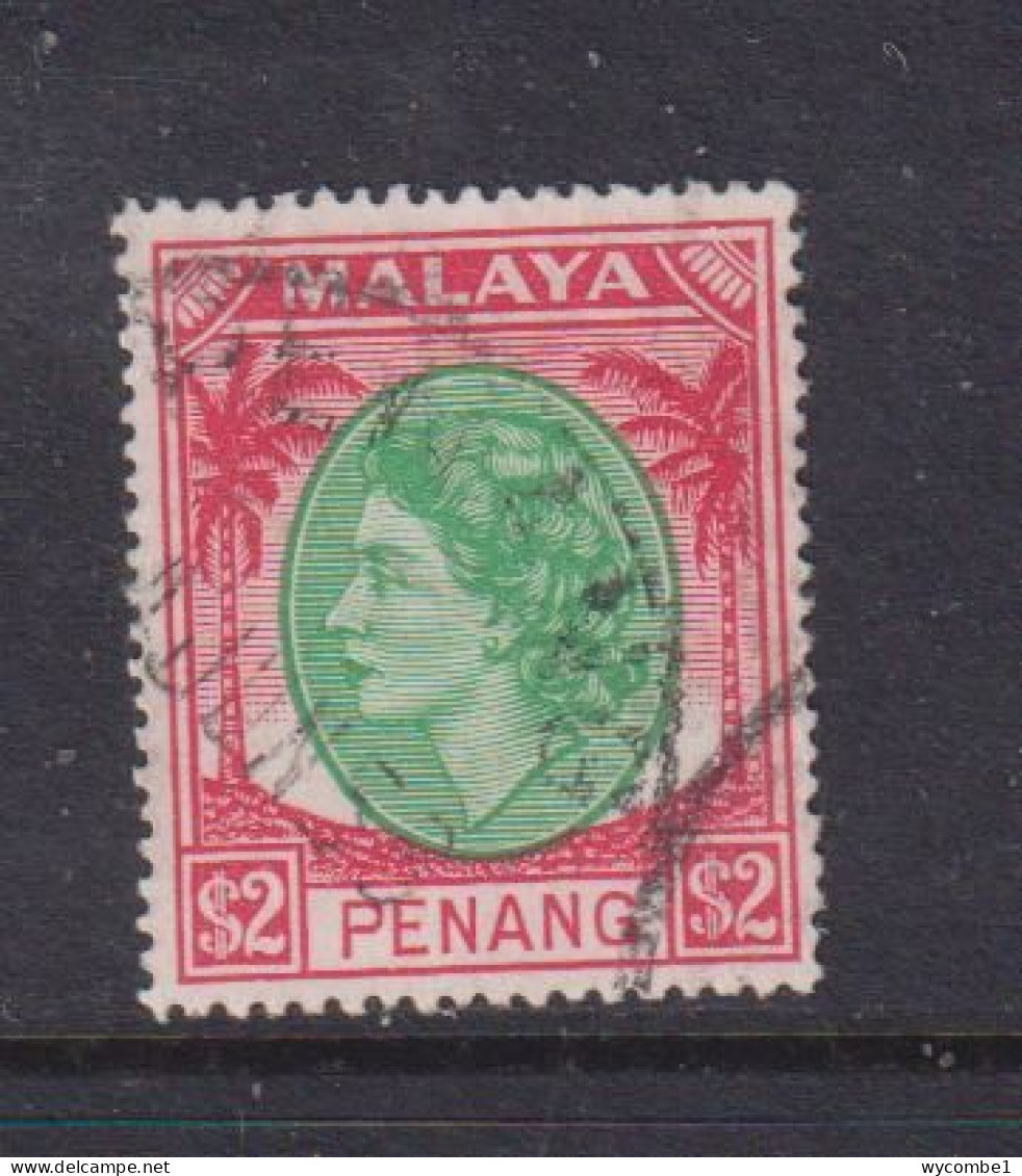 PENANG - 1954 Elizabeth II Definitive $2 Used As Scan - Penang