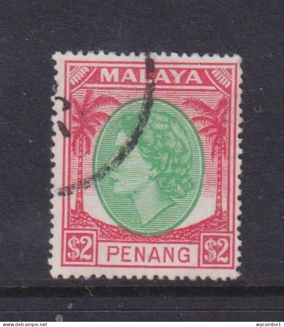 PENANG - 1954 Elizabeth II Definitive $2 Used As Scan - Penang