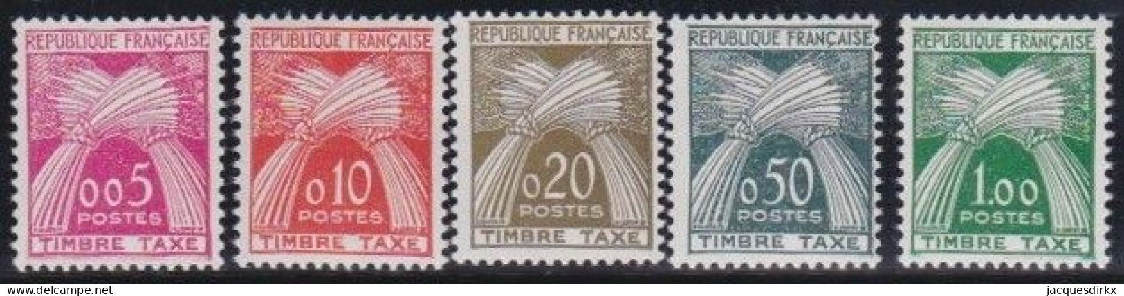 France    .  Y&T   .     Taxe  90/94       .   **      .    Neuf Avec Gomme Et SANS Charnière - 1960-.... Nuovi