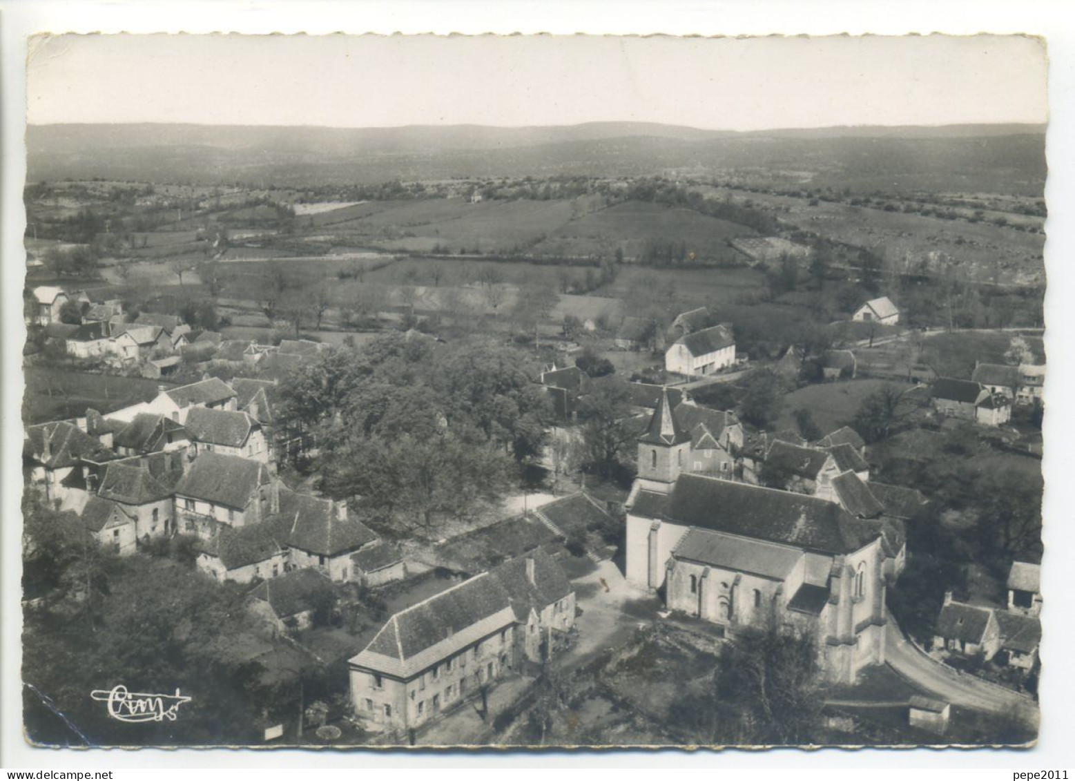 CPSM 46 Lot - MIERS - Vue Aérienne - L'Eglise Et Le Centre - Peu Commune - Gramat