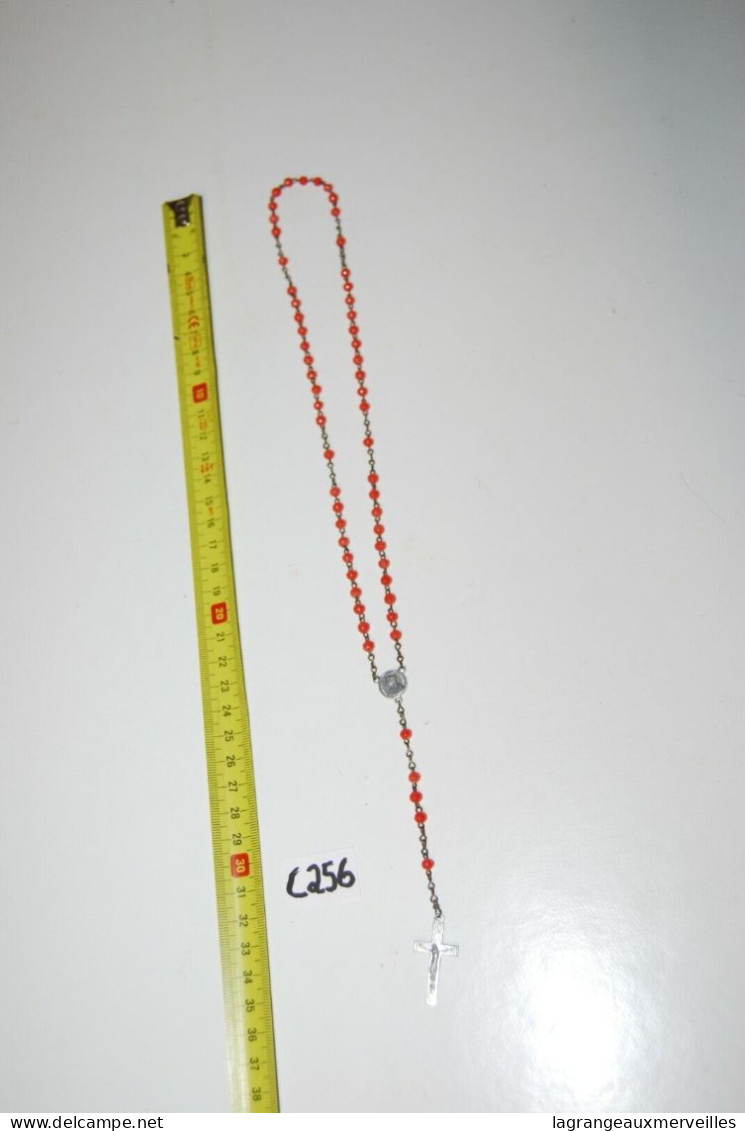 C256 Bijou - Fantaisie - Ancien Collier - Chaine Avec Croix - Kettingen