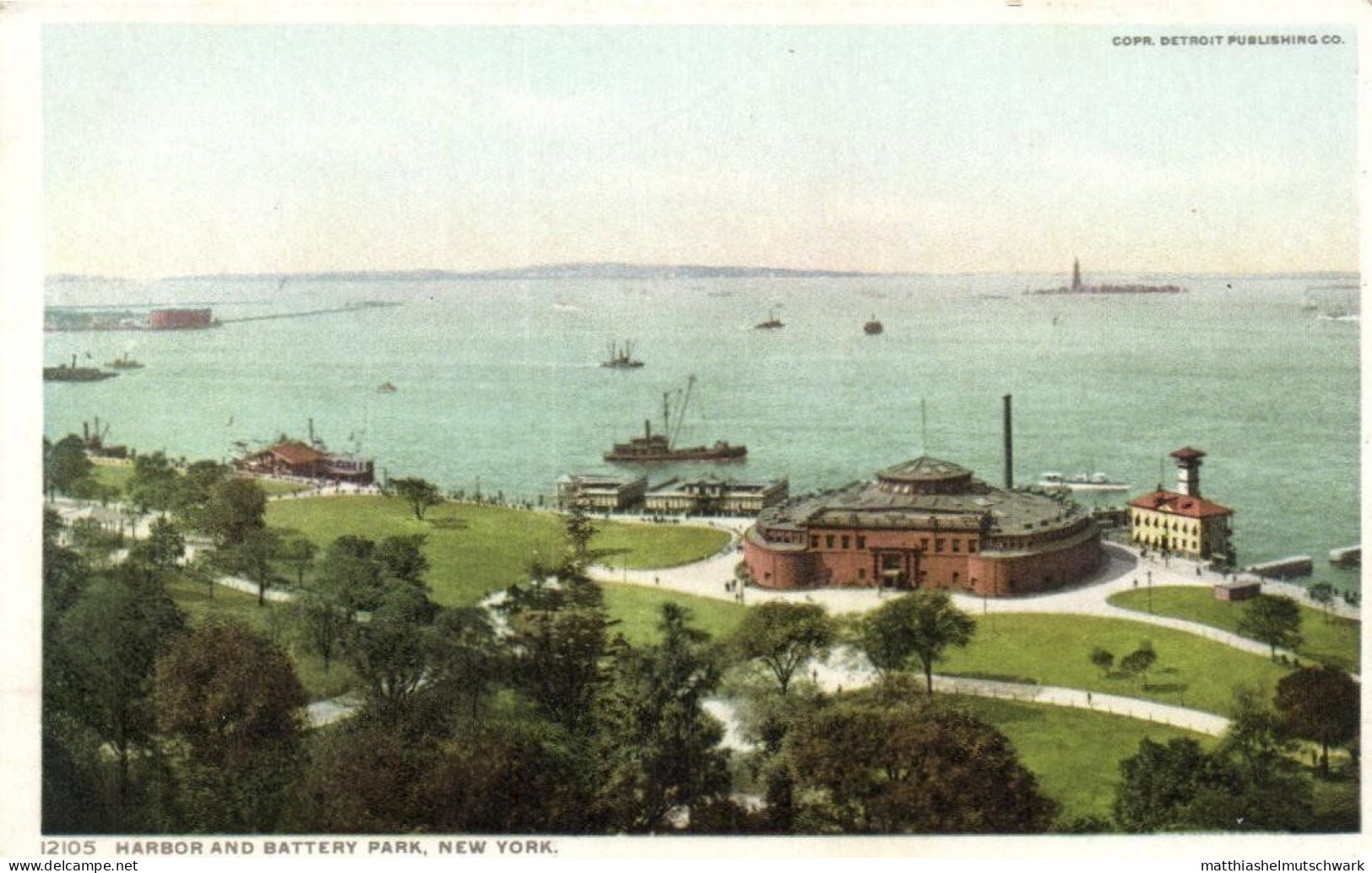 Harbor And Battery Park, Detroit Publishing Co., 12105 - Parques & Jardines