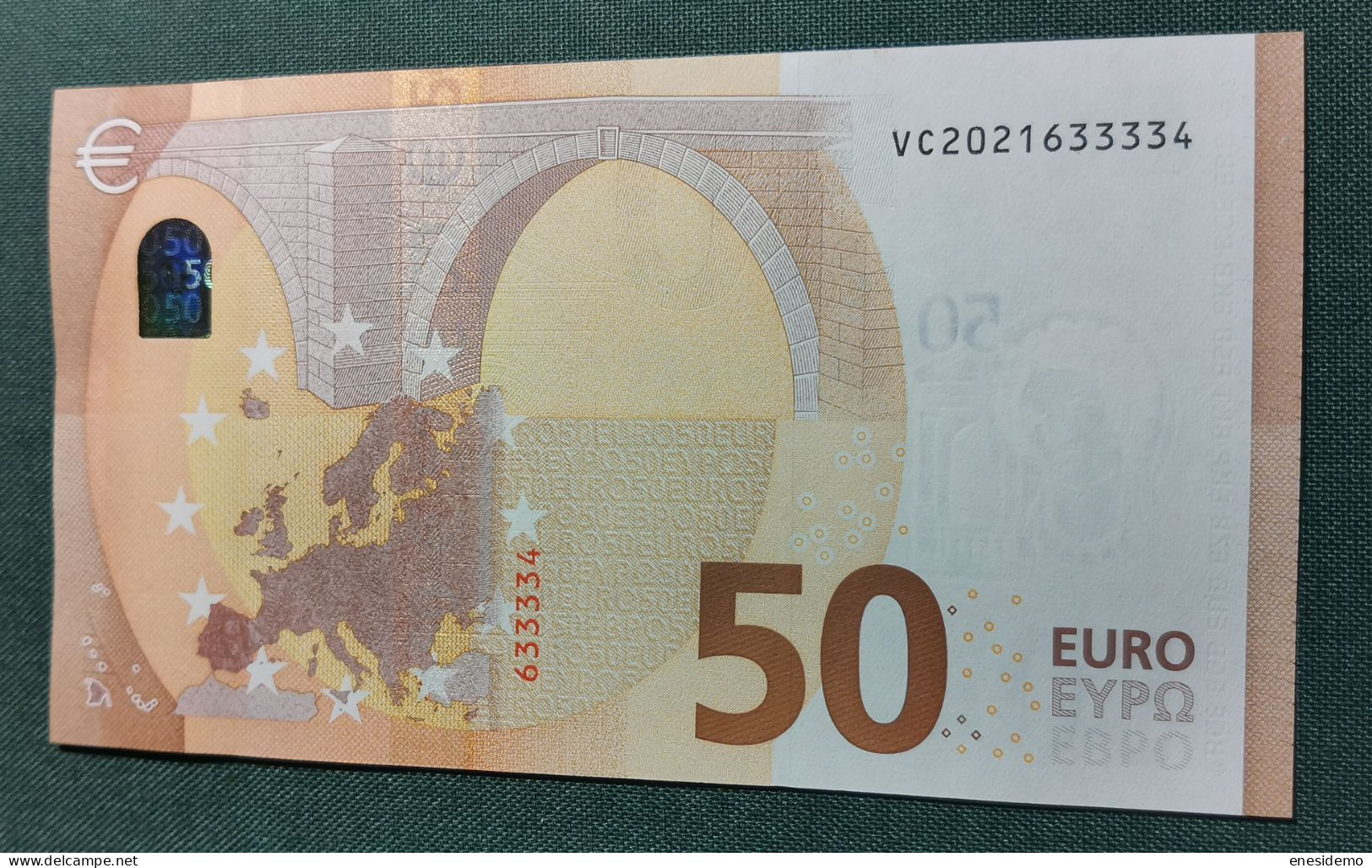 50 EURO SPAIN 2017 LAGARDE V021E4 VC UNC. SC FDS NICE NUMBER