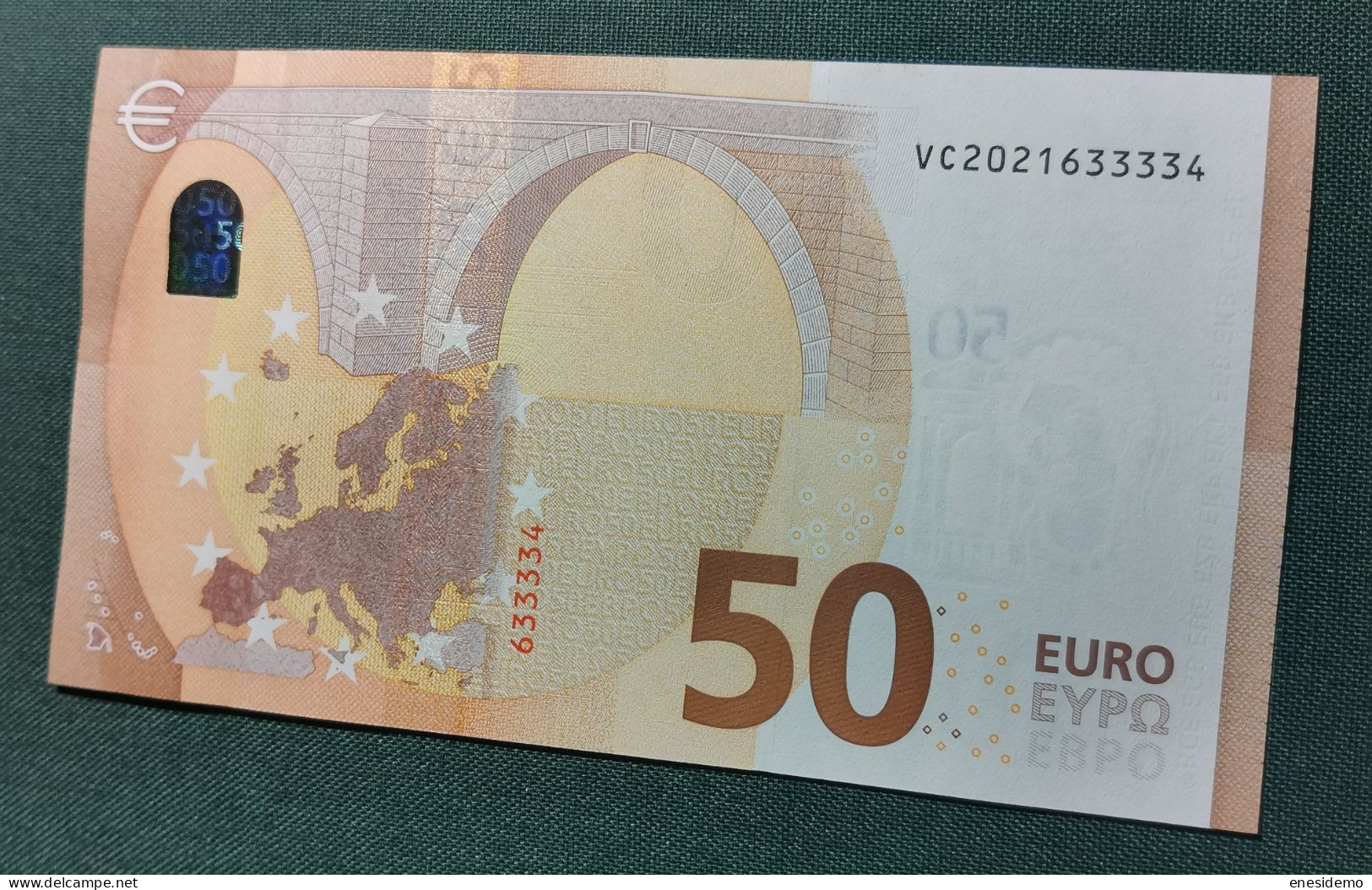 50 EURO SPAIN 2017 LAGARDE V021E4 VC UNC. SC FDS NICE NUMBER