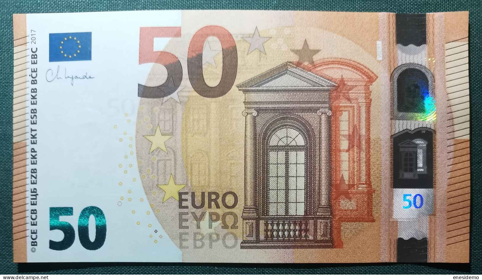 50 EURO SPAIN 2017 LAGARDE V027F1 VC SC FDS NICE NUMBER UNCIRCULATED PERFECT - 50 Euro