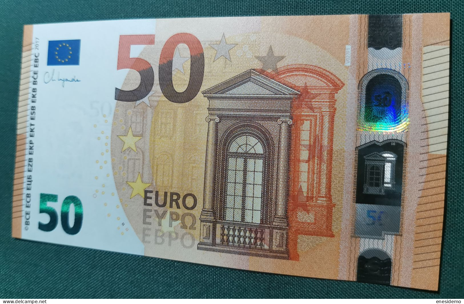 50 EURO SPAIN 2017 LAGARDE V027F1 VC SC FDS NICE NUMBER UNCIRCULATED PERFECT