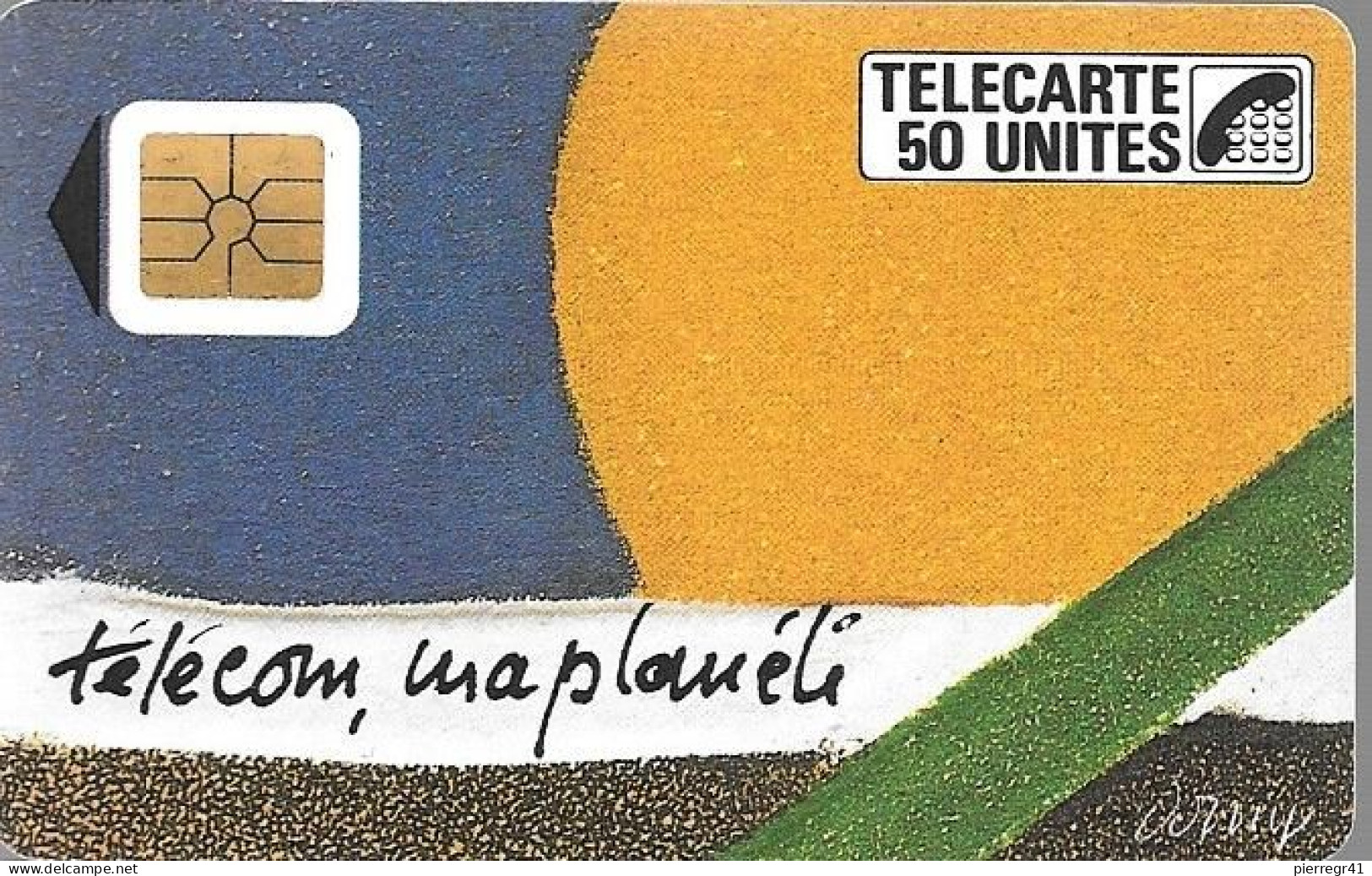 CARTE-PUBLIC-1987-F12-SO2-50U-TELECOM MA PLANETE-N° 4Pe 4621 UTILISEE-TB E-/LUXE - 1987