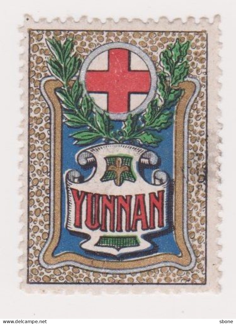 Vignette Militaire Delandre - Croix Rouge - Yunnan - Croce Rossa