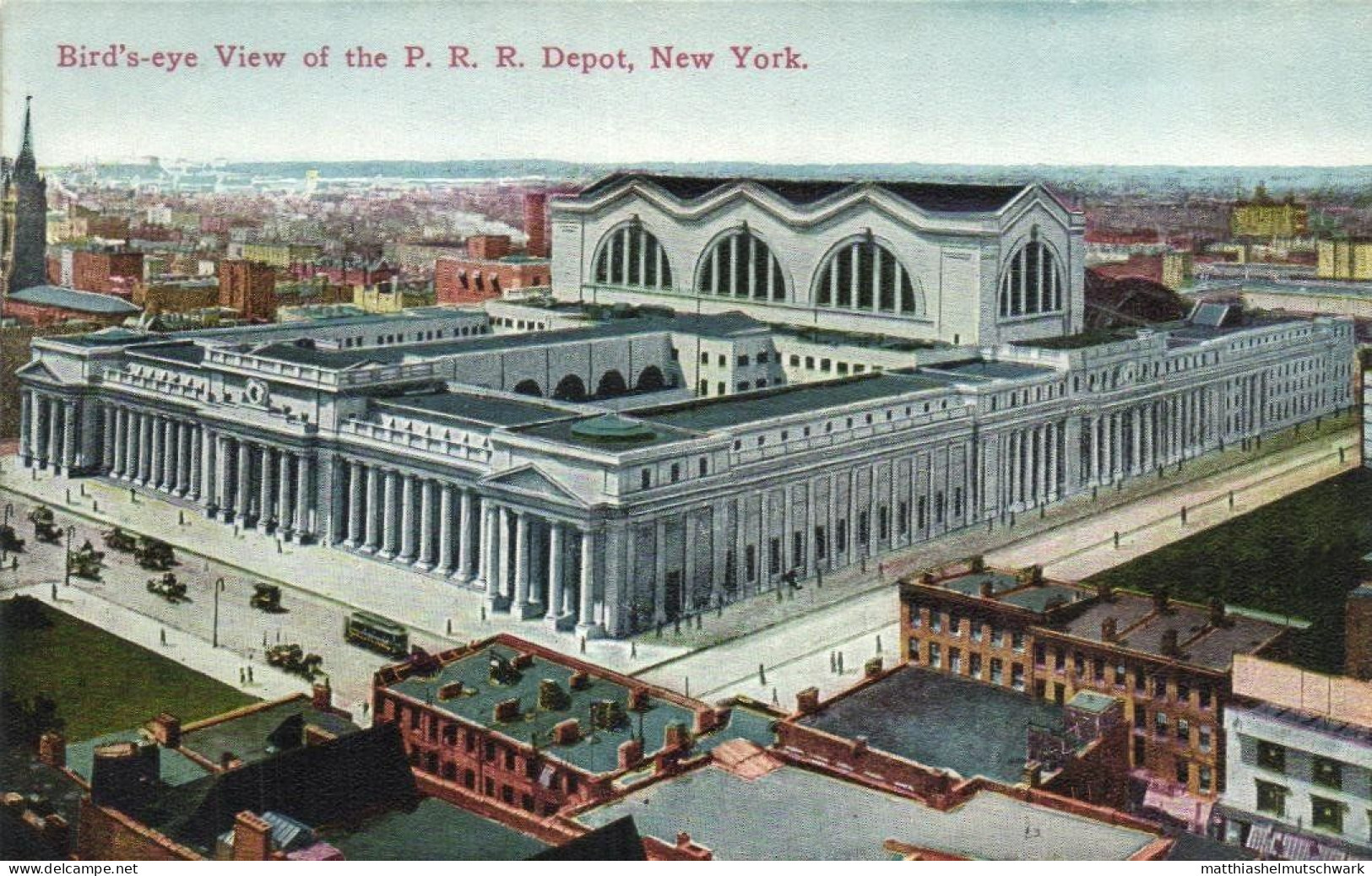 Bird's-eye View Of The P. R. R. Depot - Trasporti