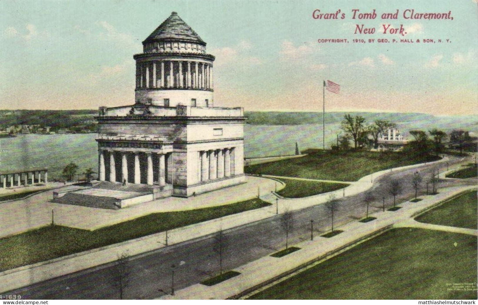 Grant's Tomb And Claremont, Verlag GEO. P. HALL & SON, N.Y., A-1639, 1910 - Bars, Hotels & Restaurants