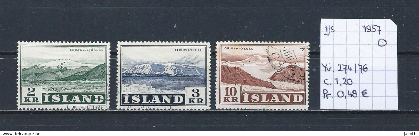 (TJ) IJsland 1957 - YT 274/76 (gest./obl./used) - Oblitérés