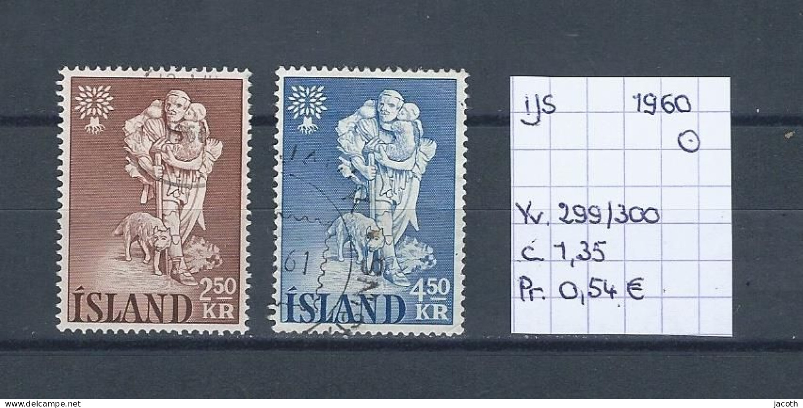 (TJ) IJsland 1960 - YT 299/300 (gest./obl./used) - Used Stamps