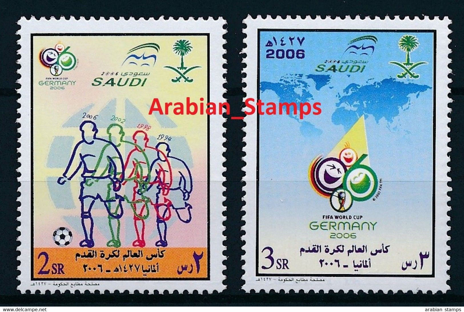 FREE REGISTERED SHIPPING SAUDI ARABIA KSA ARAB FIFA SOCCER FOOTBALL WORLD CUP GERMANY 2006 FLAGS MAP 1994 1998 2002 2006 - 2006 – Germany