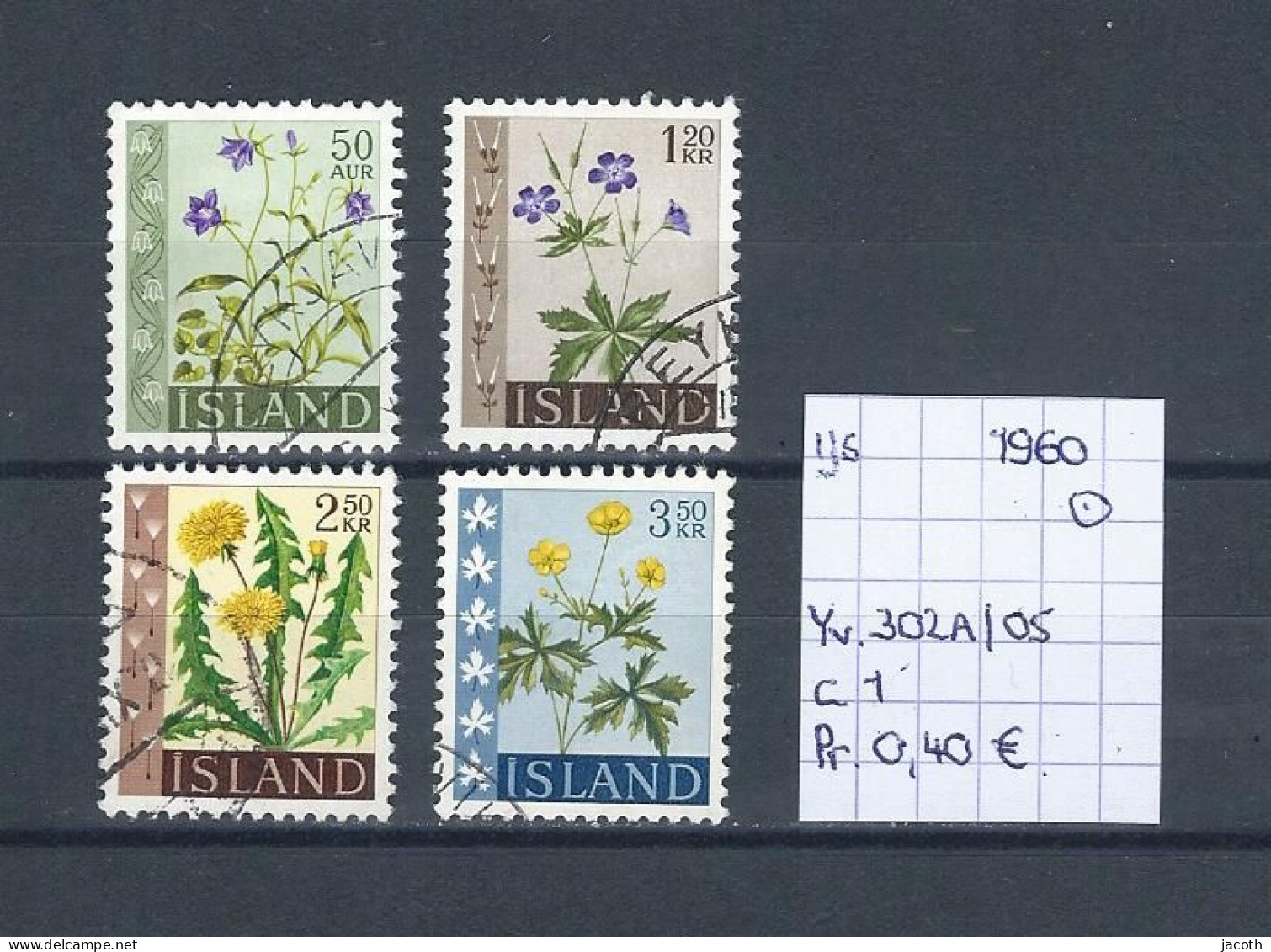 (TJ) IJsland 1960 - YT 302A/05 (gest./obl./used) - Used Stamps