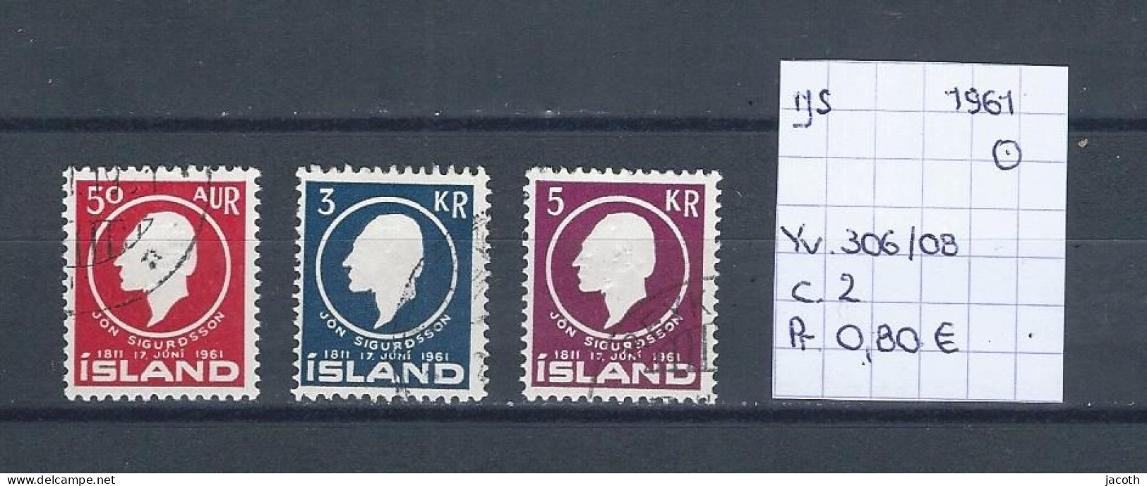 (TJ) IJsland 1961 - YT 306/08 (gest./obl./used) - Usati
