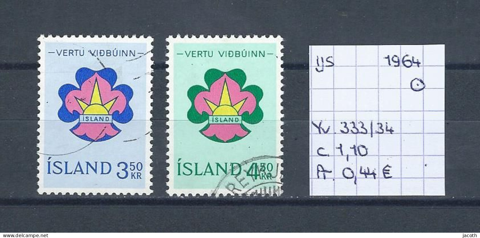 (TJ) IJsland 1964 - YT 333/34 (gest./obl./used) - Gebraucht