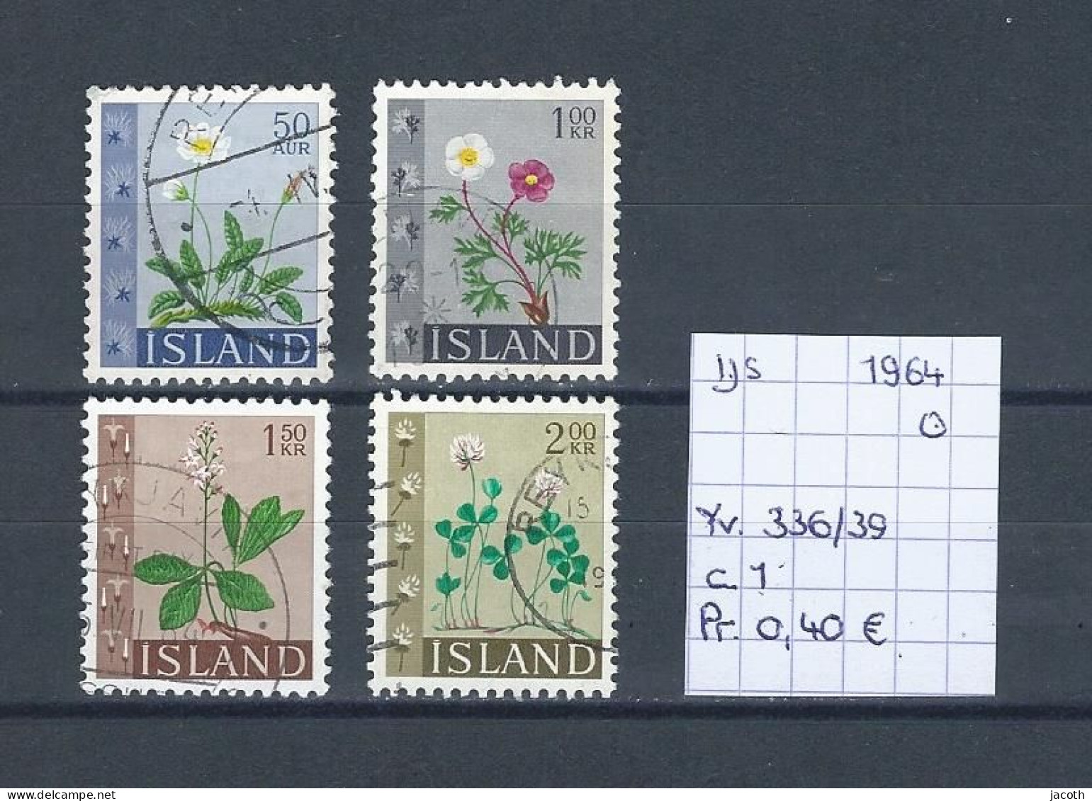 (TJ) IJsland 1964 - YT 336/39 (gest./obl./used) - Used Stamps