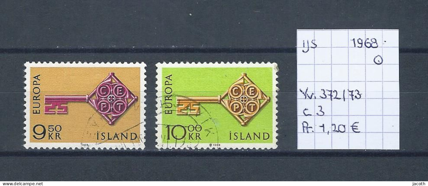 (TJ) IJsland 1968 - YT 372/73 (gest./obl./used) - Gebruikt