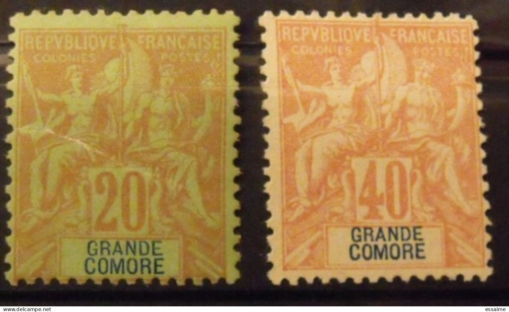 Grande Comore. 1897. N° 1,3,6,7,10 Neuf *, 21,24 Oblit. - Andere & Zonder Classificatie