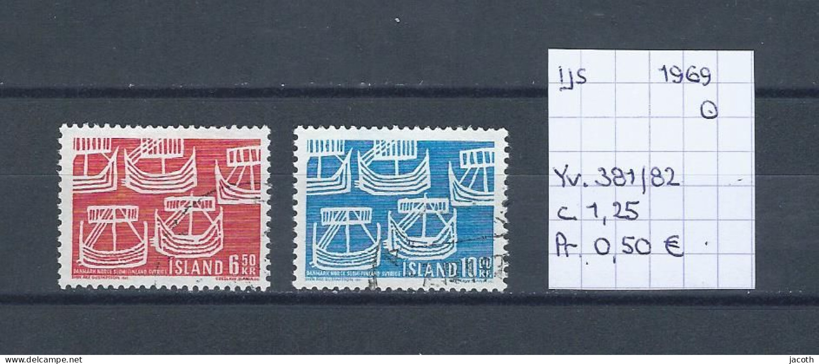 (TJ) IJsland 1969 - YT 381/82 (gest./obl./used) - Oblitérés