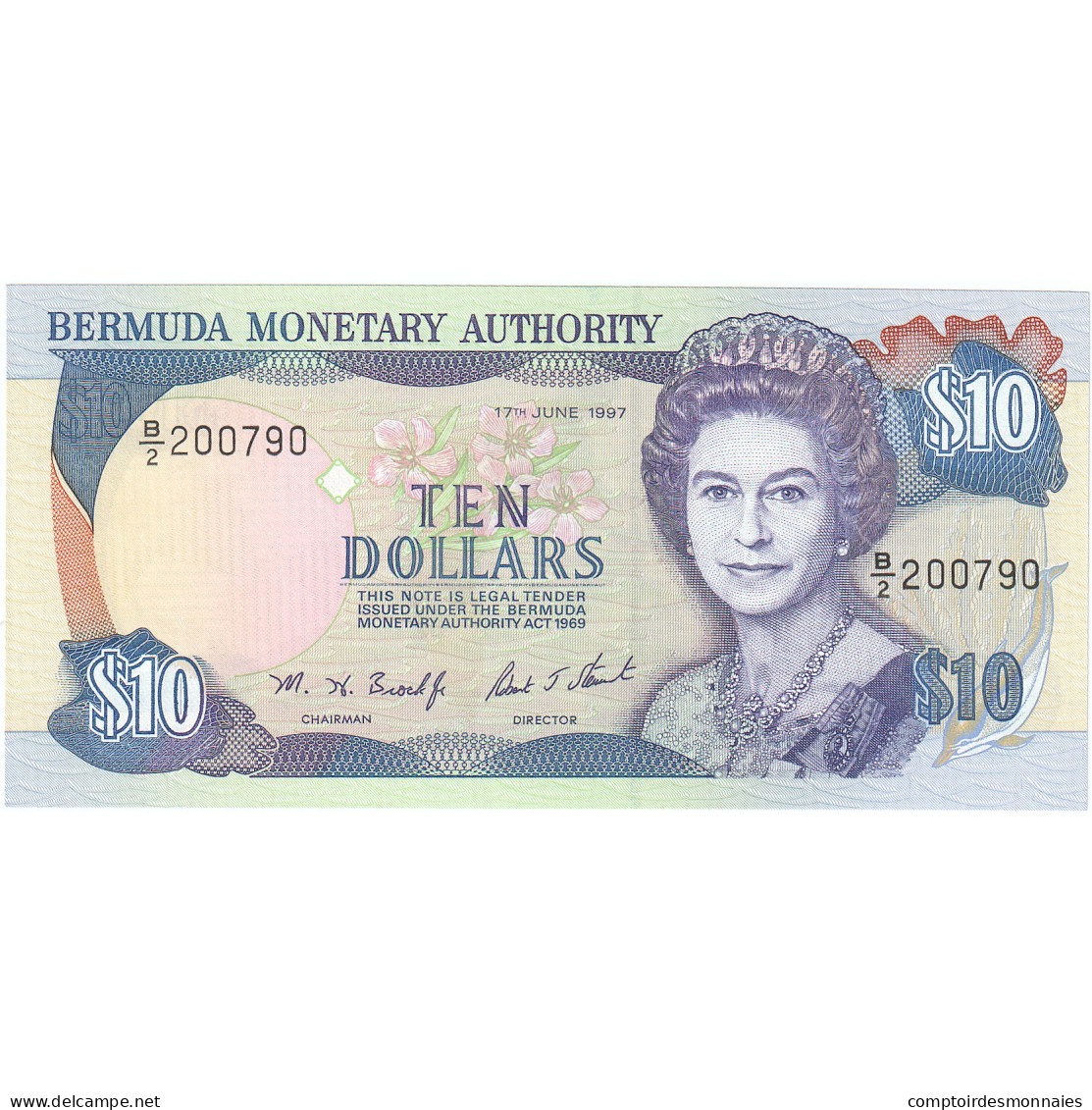 Bermudes, 10 Dollars, 1997, 1997-06-17, KM:42c, NEUF - Bermuda