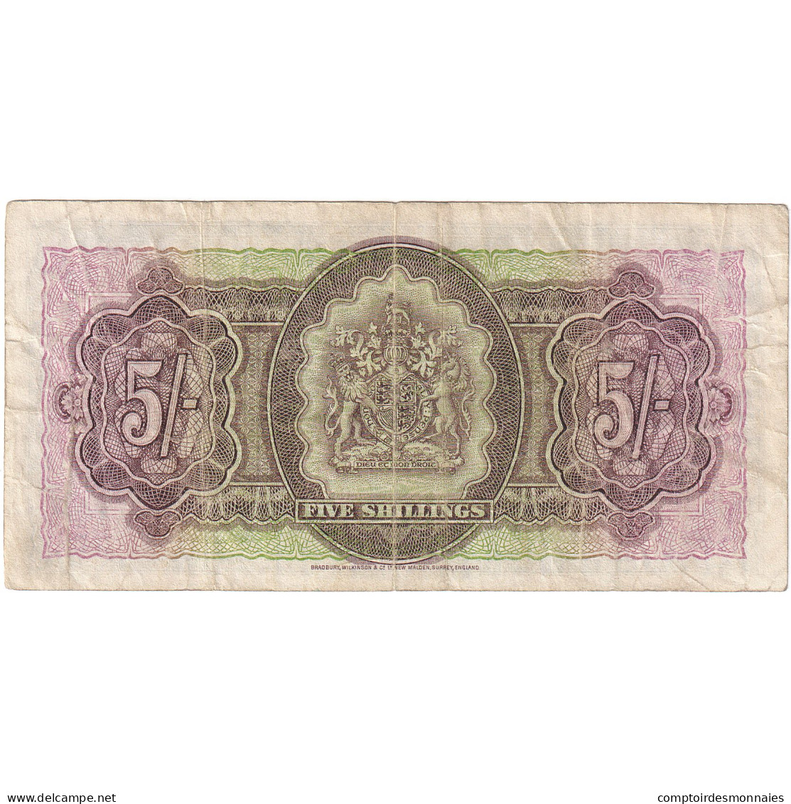 Bermudes, 5 Shillings, 1957, 1957-05-01, KM:18b, TB+ - Bermuda