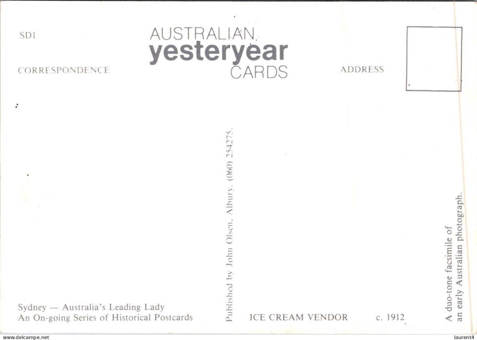3-12-2023 (1 W 11) Australia - Reproduction - Ice Cream Seller - Mercaderes