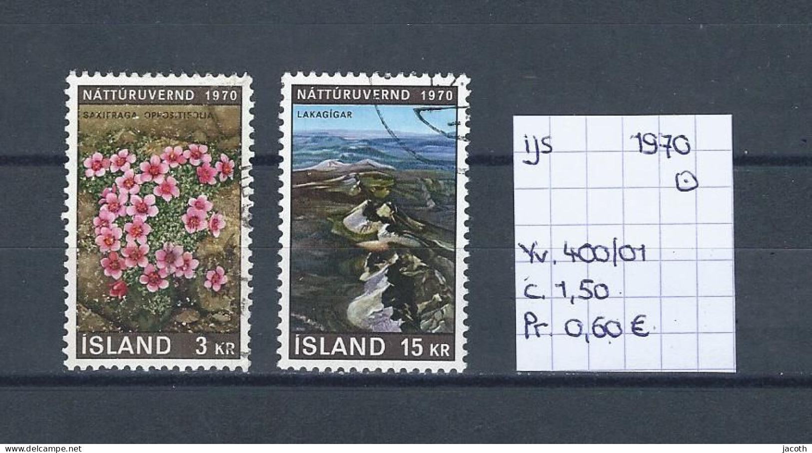 (TJ) IJsland 1970 - YT 400/01 (gest./obl./used) - Used Stamps