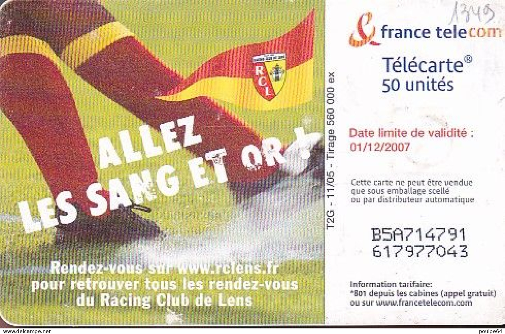 F1349   11/2005 - RACING CLUB DE LENS  - 50 GEM1 - 2005