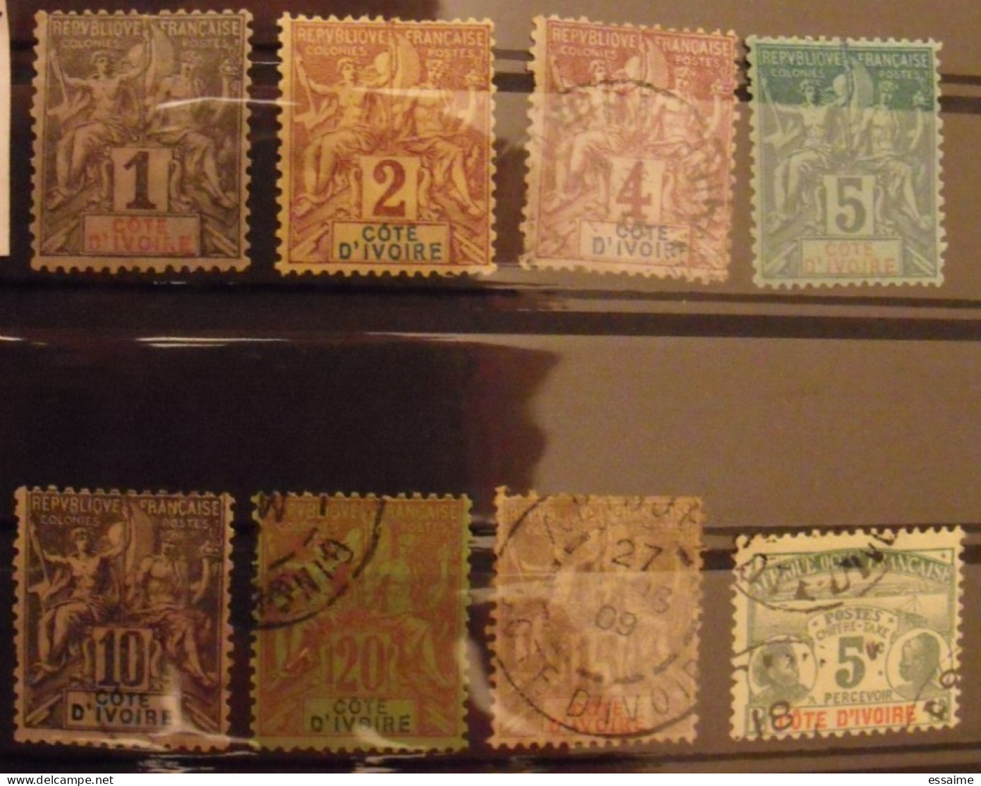 Côte D'ivoire. 1897. N° 1,2,4, Neuf *, 3,5,7,15,taxe 1 Oblit. - Altri & Non Classificati