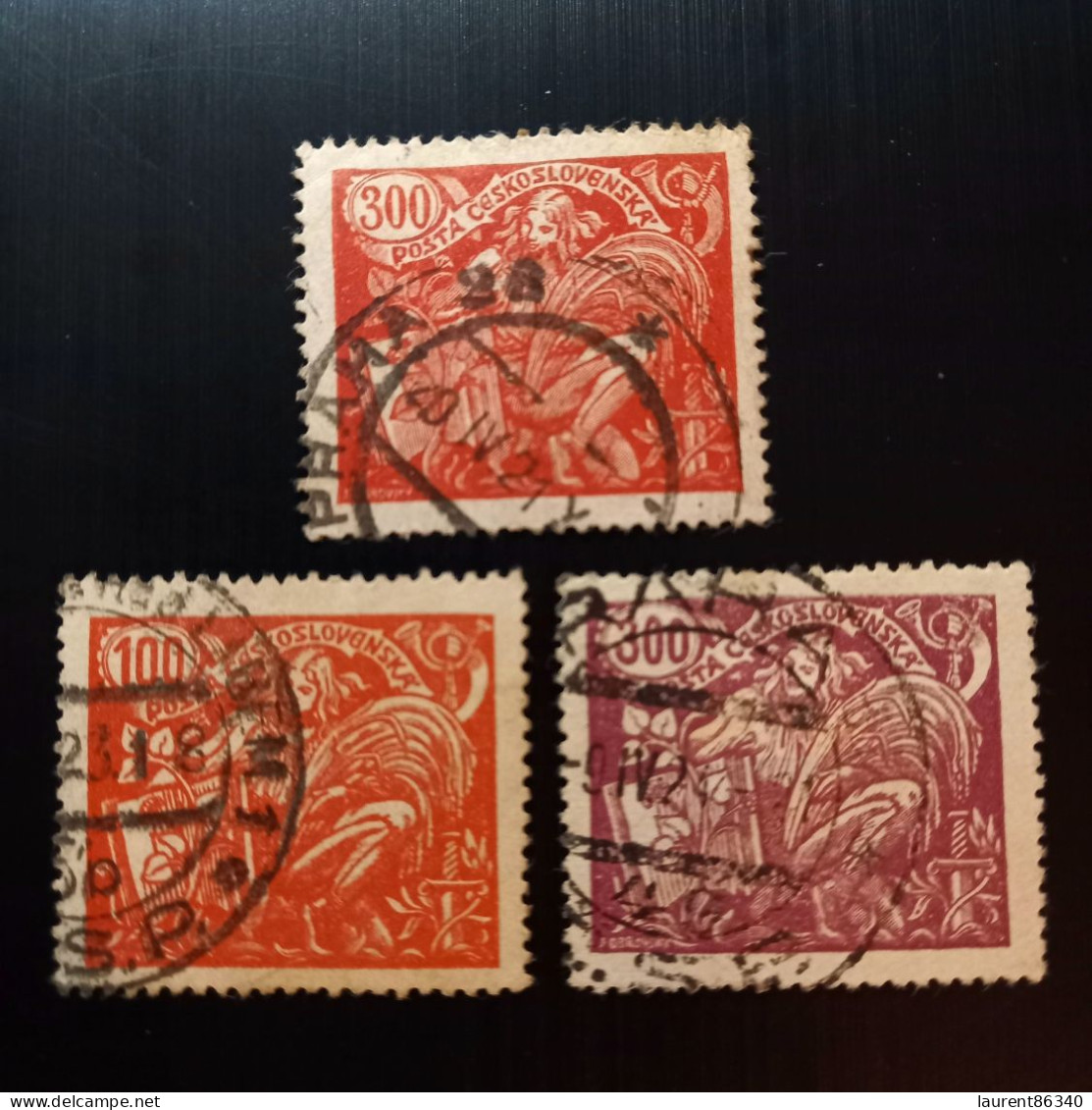 Tchécoslovaquie 1920 Agriculture & Science & 1923 Different Colors - Modèle: J. Obrovský - Used Stamps