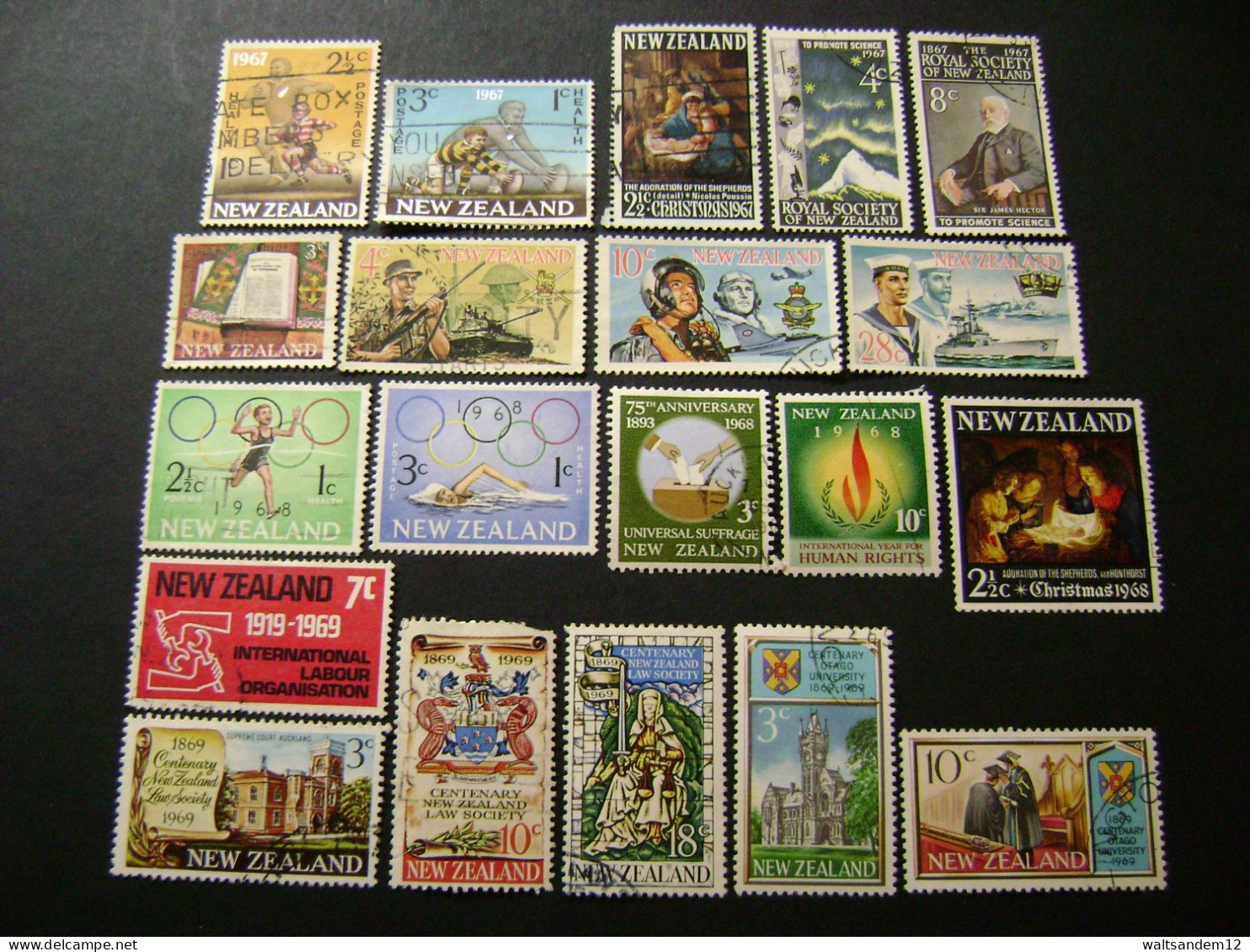 New Zealand - Late 1967 To 1969 Commemorative/special Issues Complete (SG 867-868,880-888,890-901,903-909,911-912) Used - Used Stamps