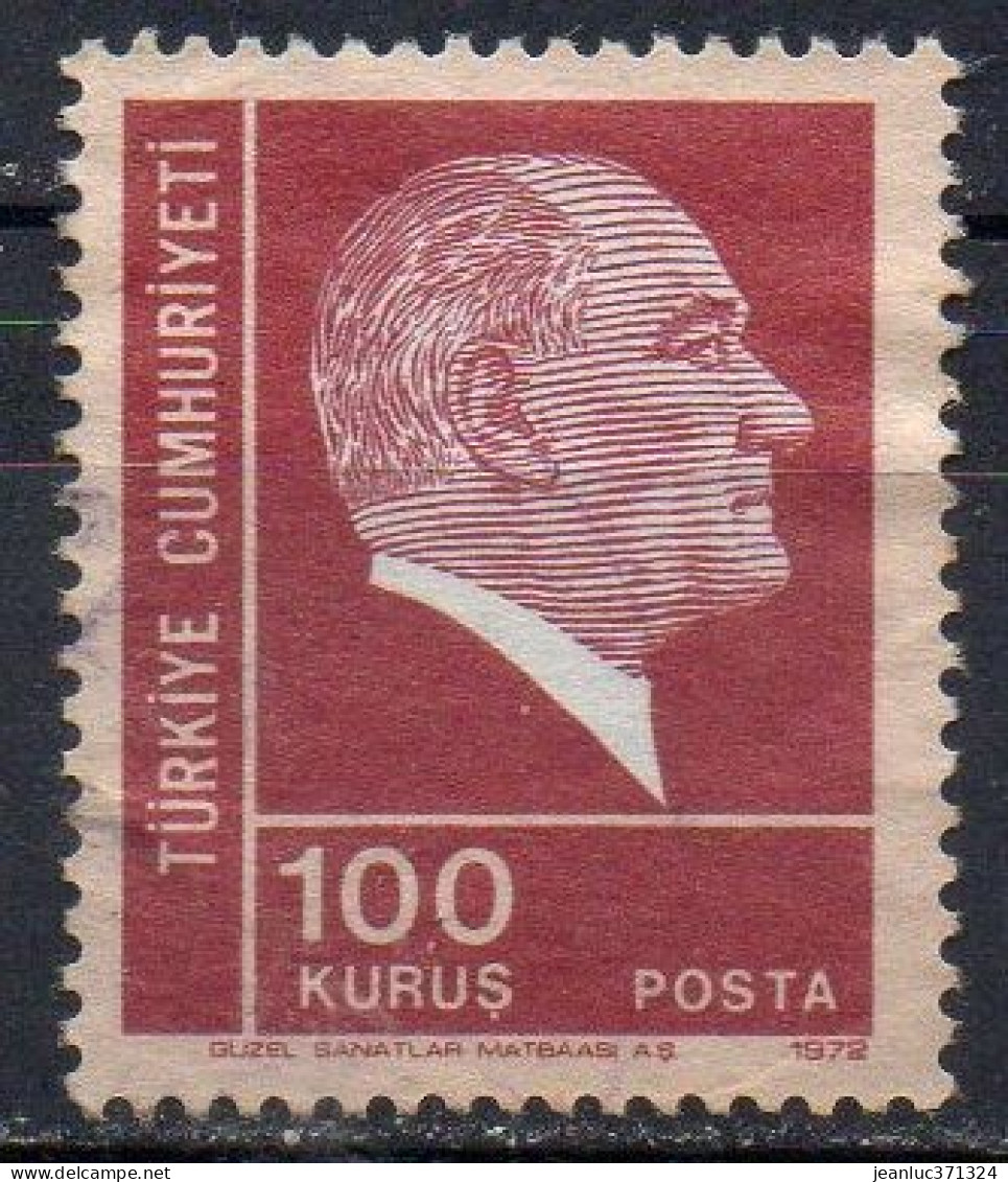 TURQUIE N° 2041 O Y&T 1972 Portrait D'Atatürk - Oblitérés