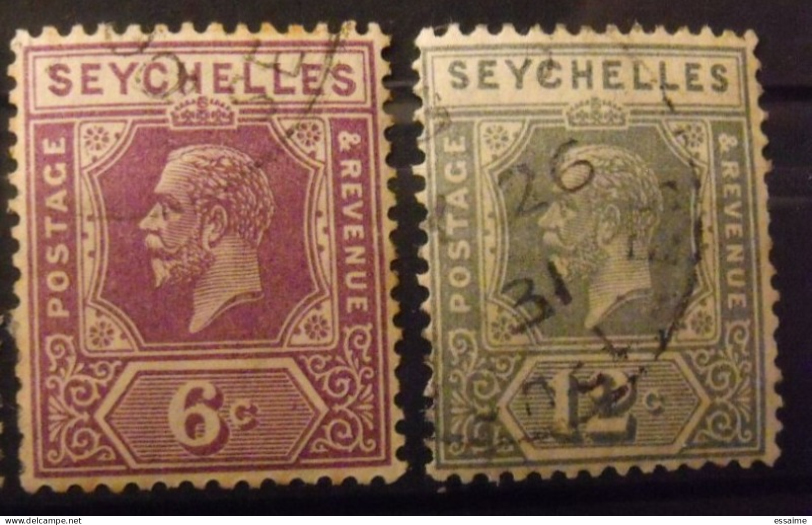 Somalilan, Seychelles, East Africa And Uganda. 5 Timbres Oblitérés Des Anciennes Colonies Anglaises - Seychellen (1976-...)
