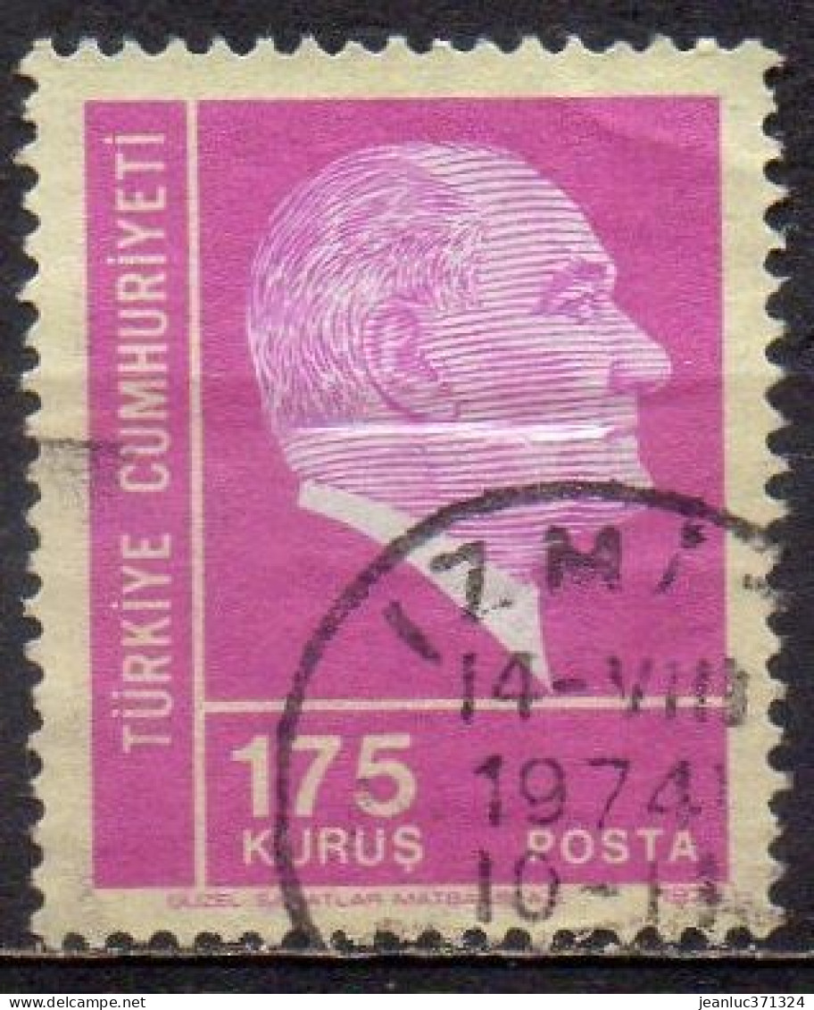 TURQUIE N° 2045 O Y&T 1972 Portrait D'Atatürk - Gebraucht