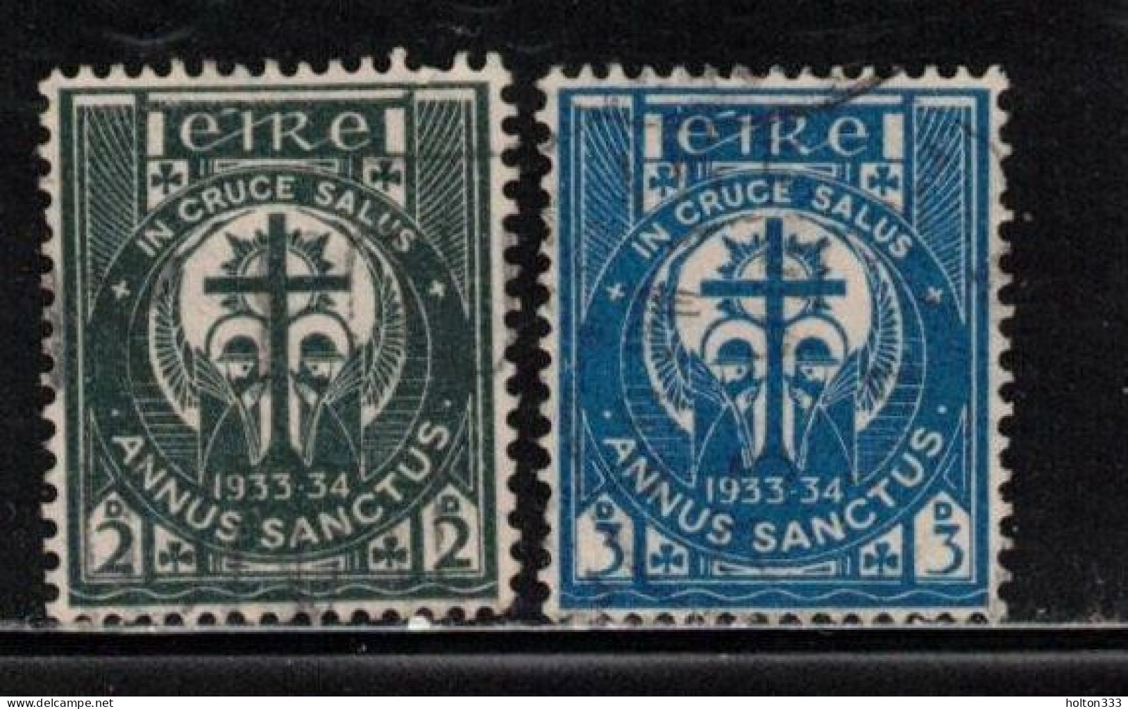 IRELAND Scott # 88-9 Used - Adoration Of The Cross - Usati