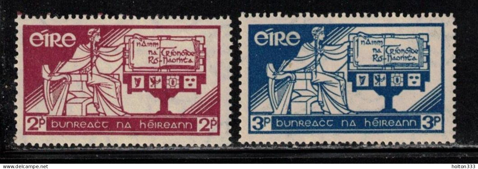 IRELAND Scott # 99-100 MH - Allegory Of Ireland & Constitution - Nuevos