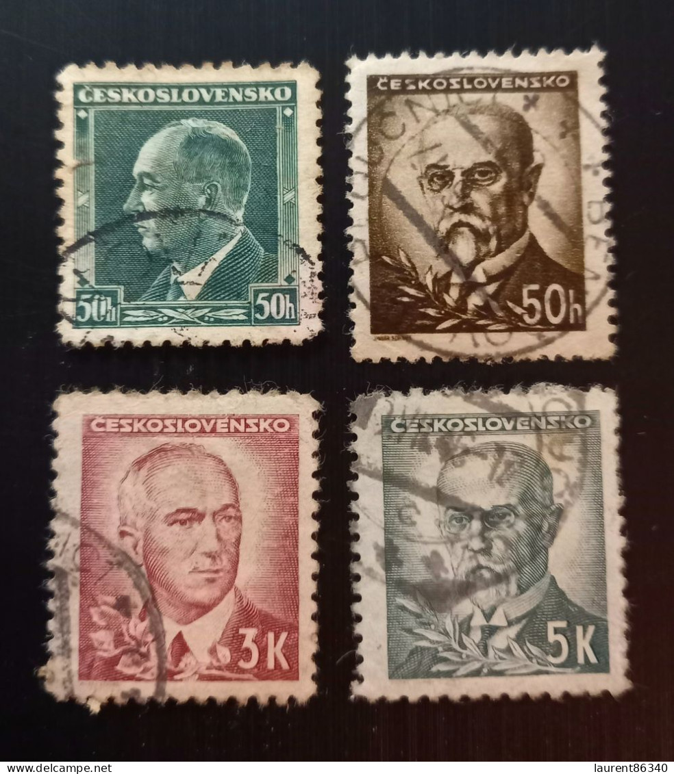 Tchécoslovaquie 1937 President Eduard Benesh & 1945 -1947 Personalities - Used Stamps