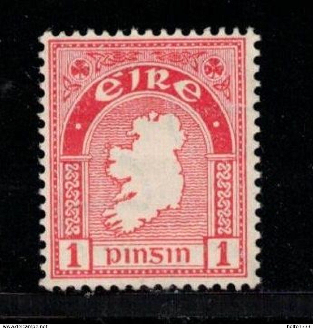 IRELAND Scott # 107 MH - Map Of Ireland B - Unused Stamps