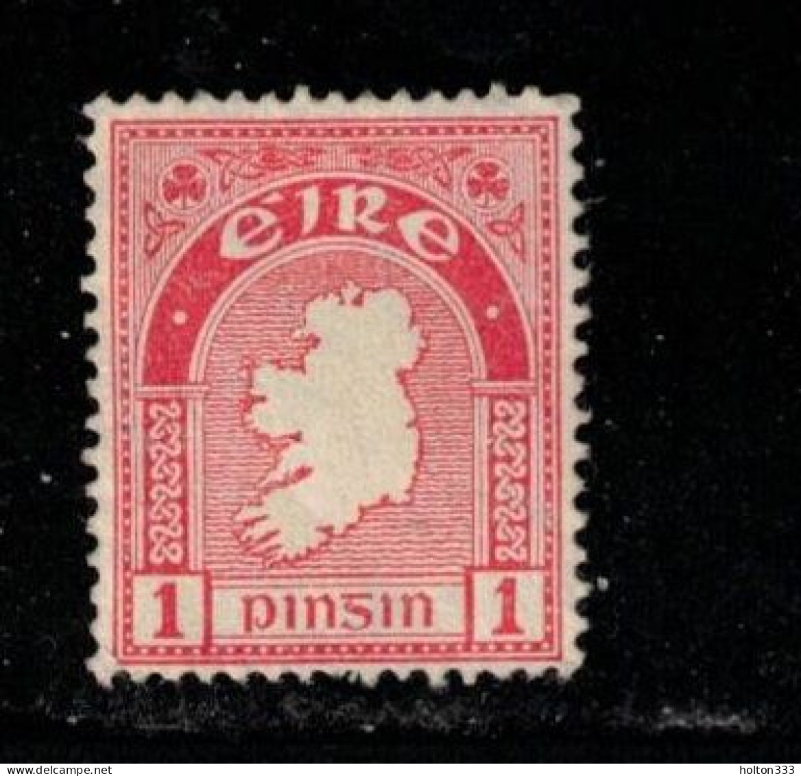 IRELAND Scott # 107 MH - Map Of Ireland C - Unused Stamps