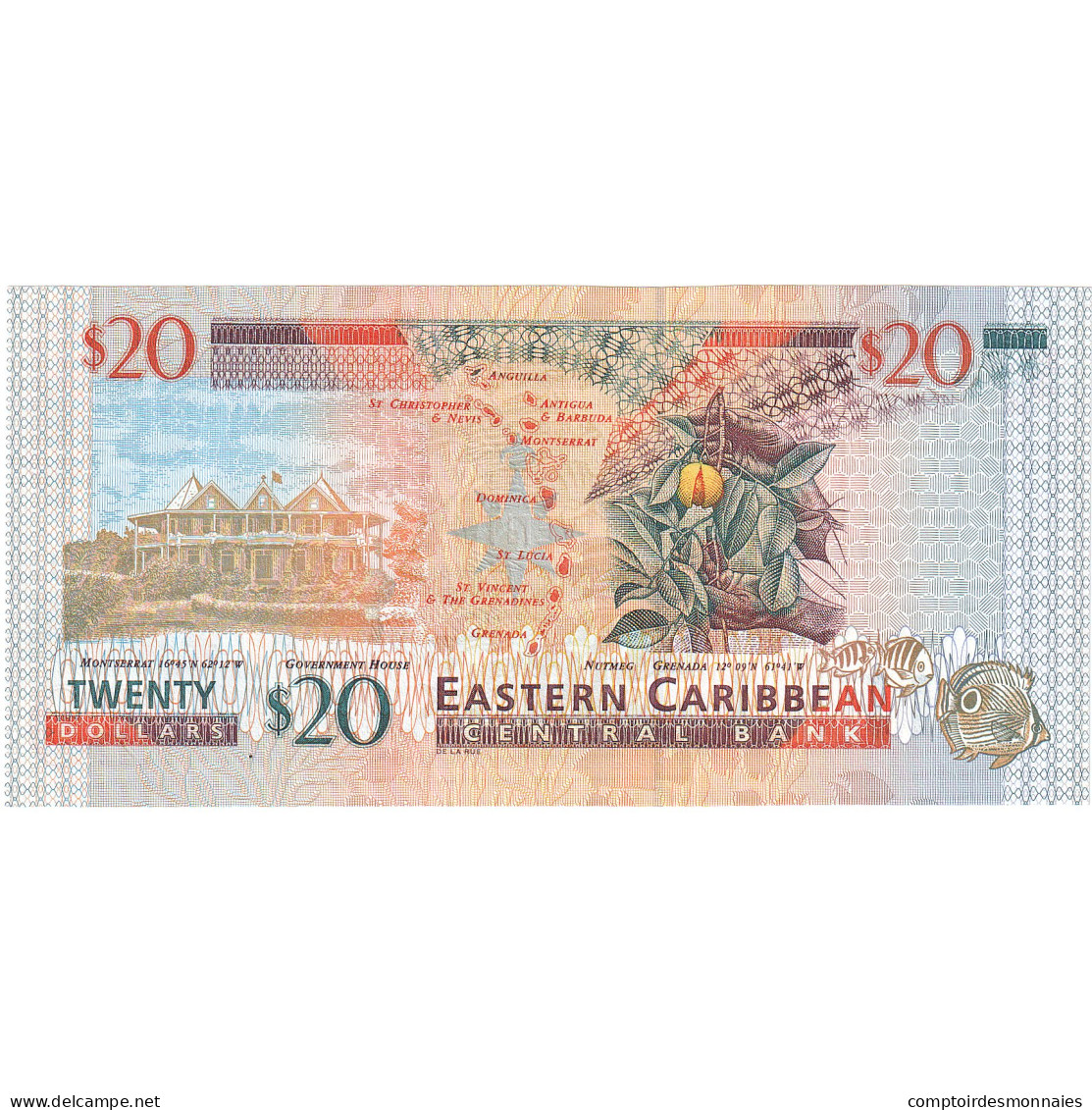 Etats Des Caraibes Orientales, 20 Dollars, KM:39k, NEUF - East Carribeans