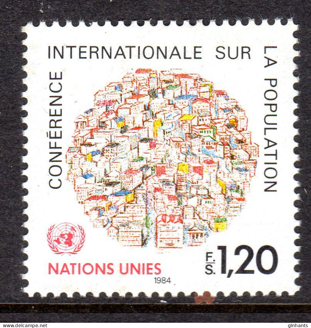 UNITED NATIONS GENEVA - 1984 POPULATION CONFERENCE STAMP FINE MNH ** SG G121 - Neufs