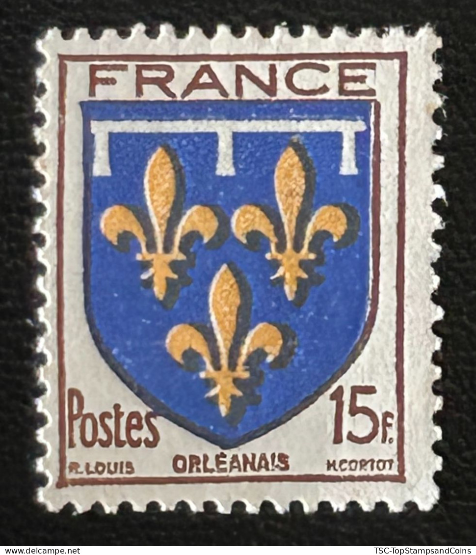 FRA0604MH - Armoiries De Provinces (II) - Orléanais - 15 F MH Stamp - 1944 - France YT 604 - 1941-66 Escudos Y Blasones