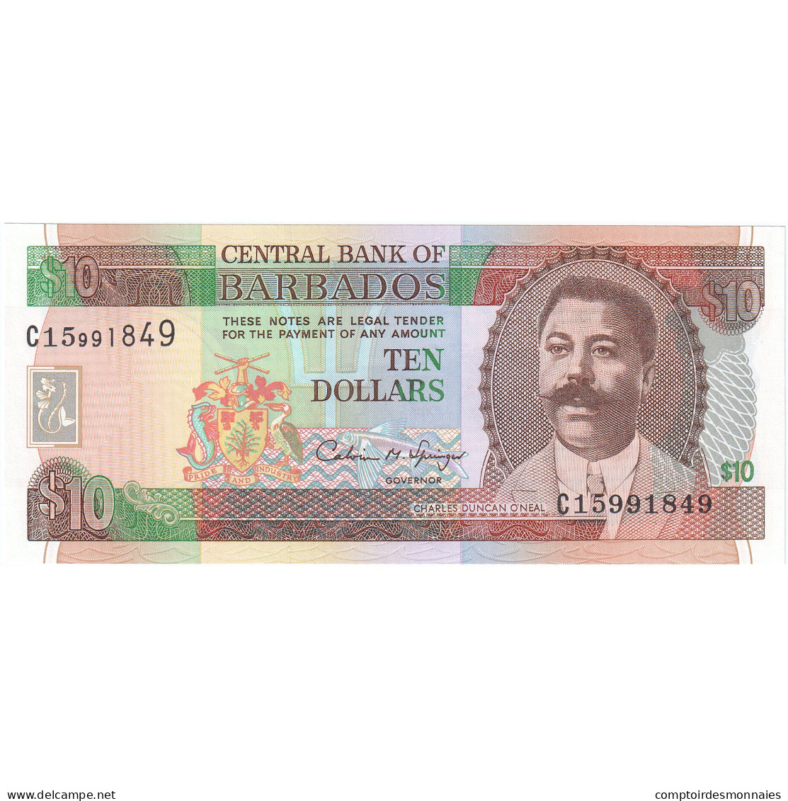 Barbade, 10 Dollars, NEUF - Barbades