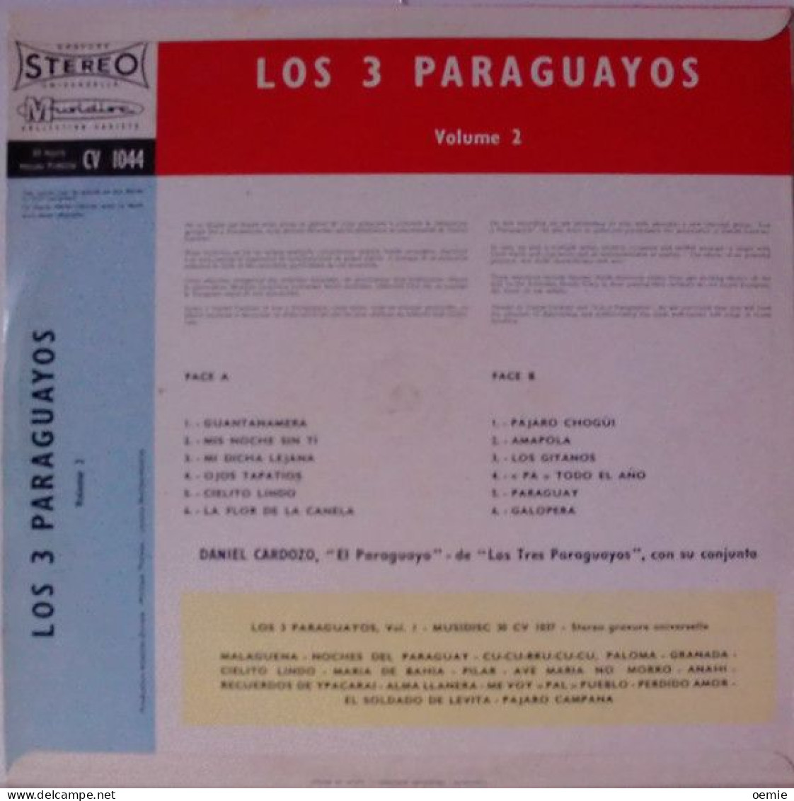 LOS 3 PARAGUAYOS °   GUANTANAMERA    ALBUM  33 TOURS 12 TITRES - World Music