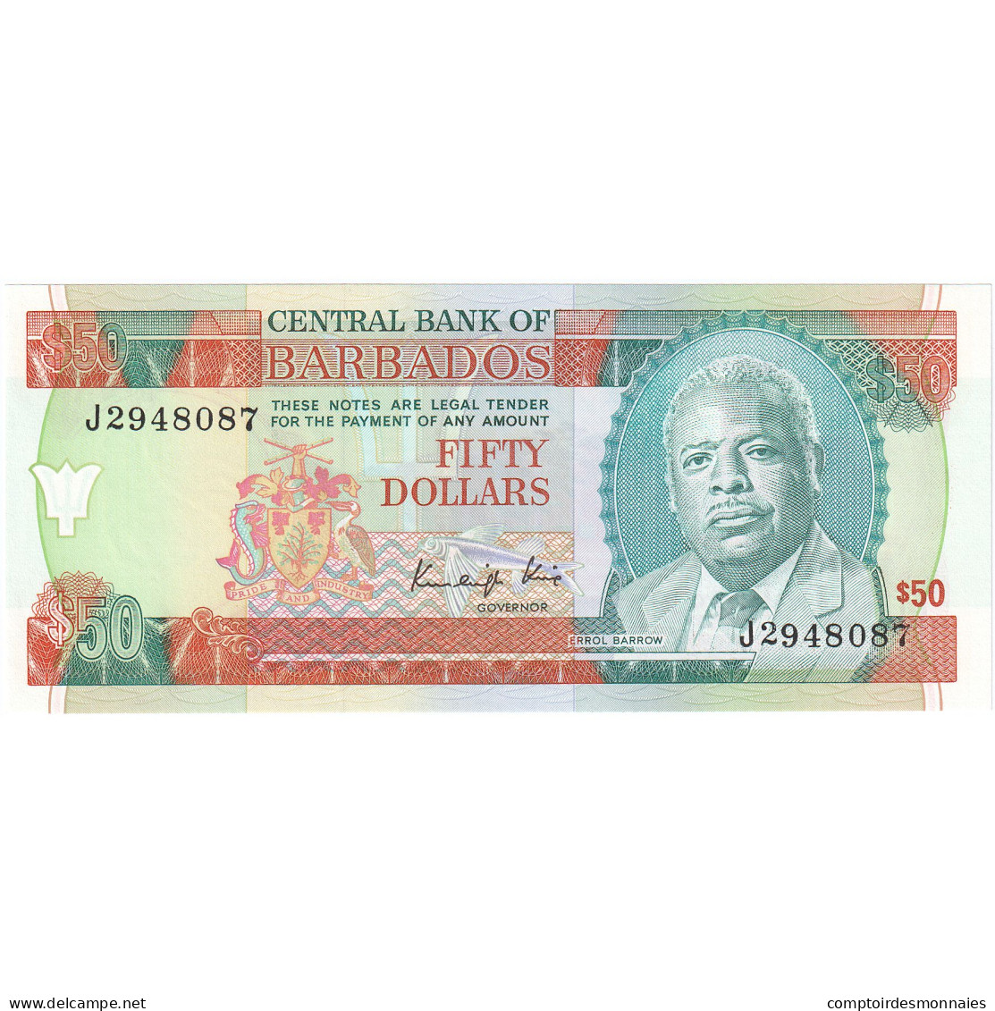 Barbade, 50 Dollars, 1989, KM:40a, NEUF - Barbades