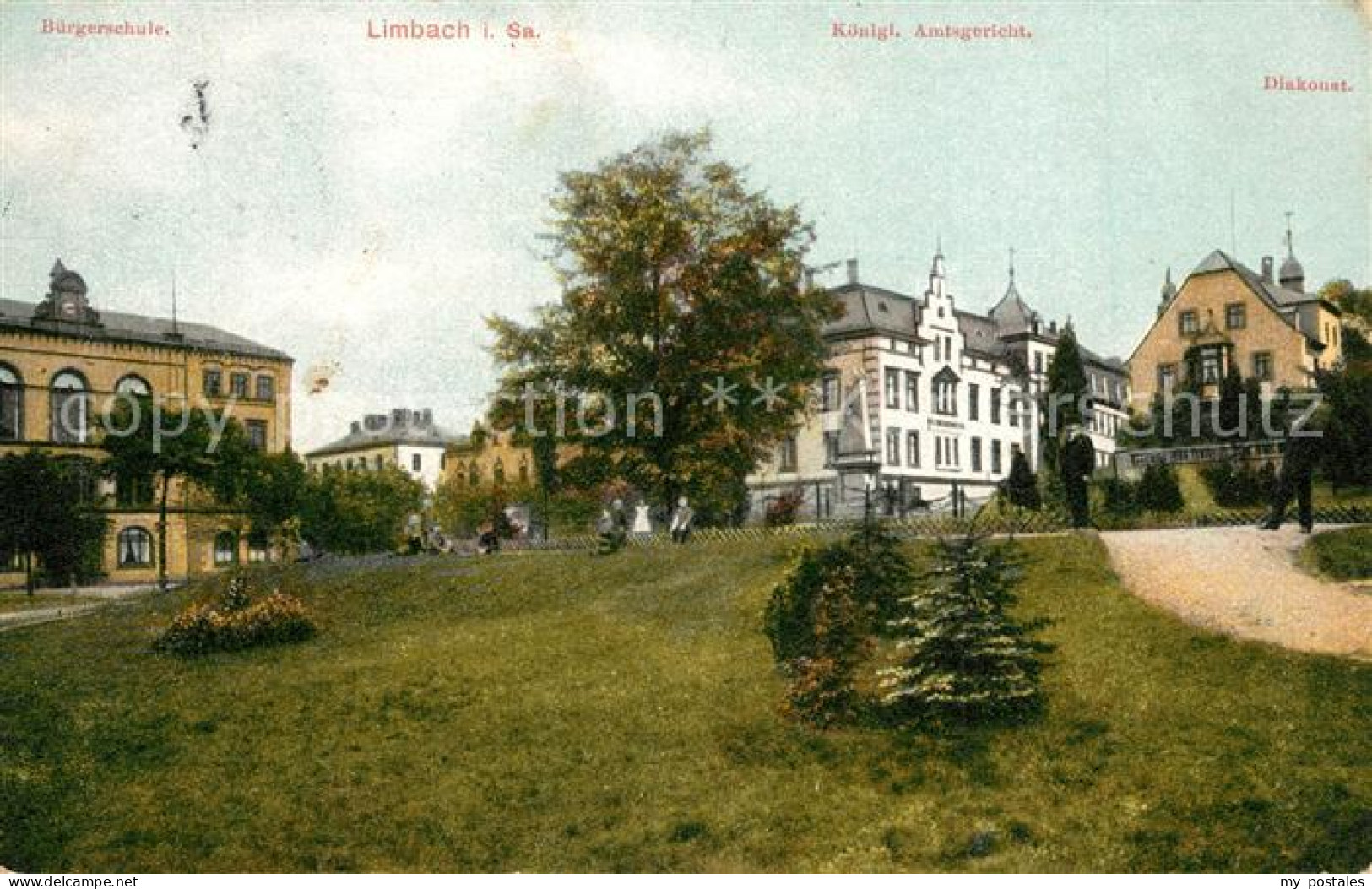43252643 Limbach Sachsen Buergerschule Koenigliches Amtsgericht Diakonat Limbach - Limbach-Oberfrohna