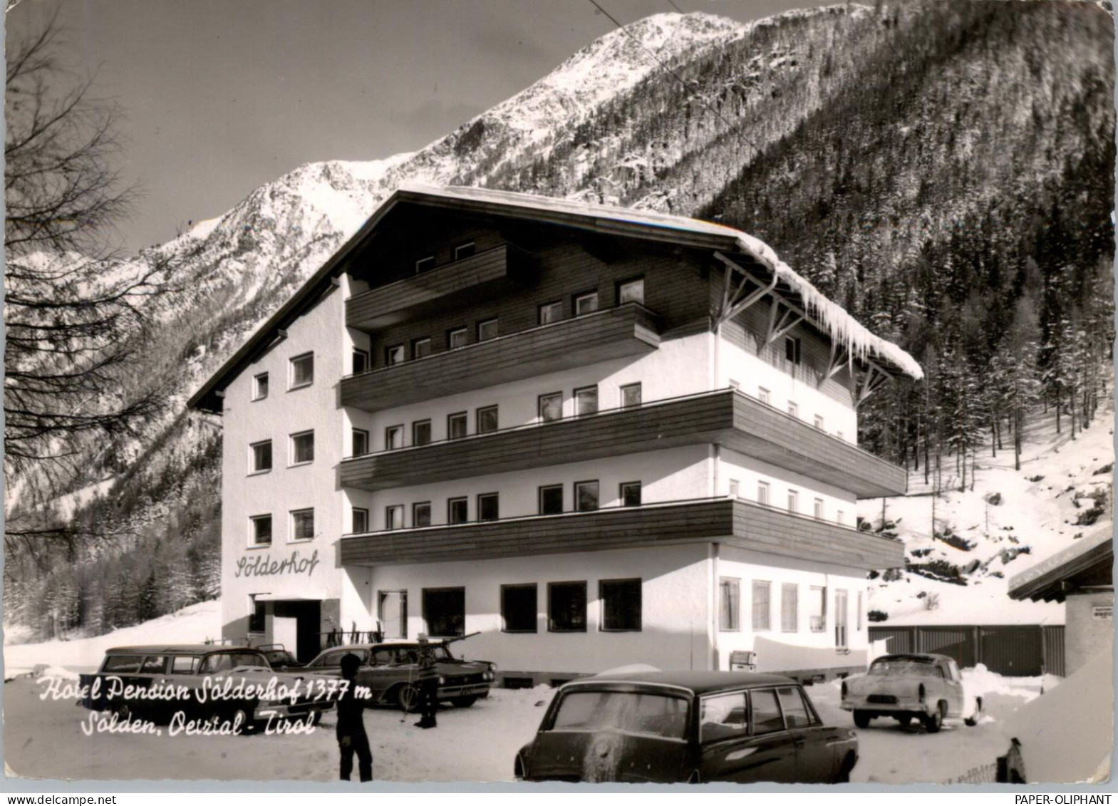 A 6450 SÖLDEN, Hotel Sölderhof, US-Cars, FORD TAUNUS 17M Kombi, 196... - Sölden