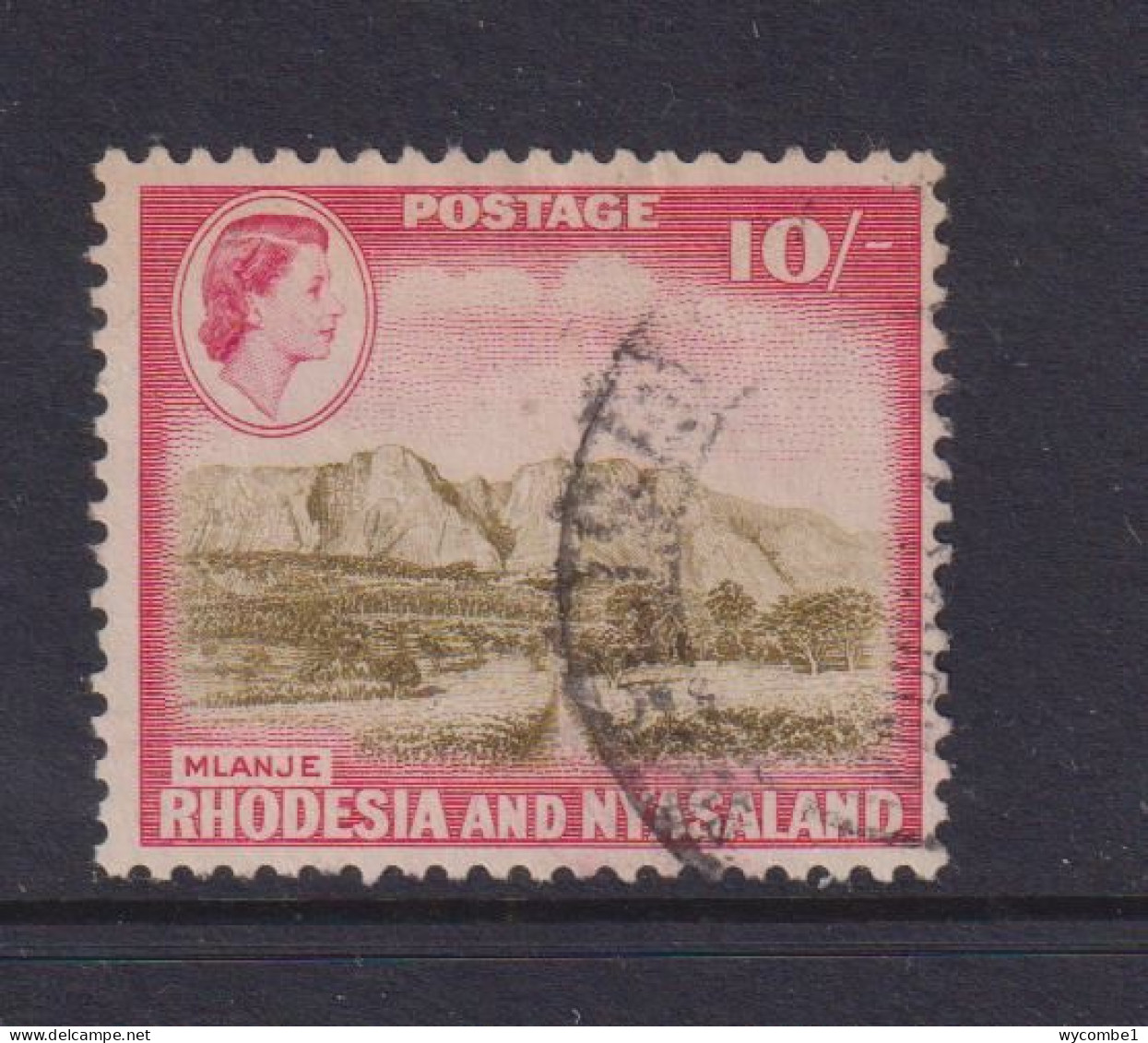 RHODESIA  AND NYASALAND - 1959 Definitive 10s  Used As Scan - Rodesia & Nyasaland (1954-1963)