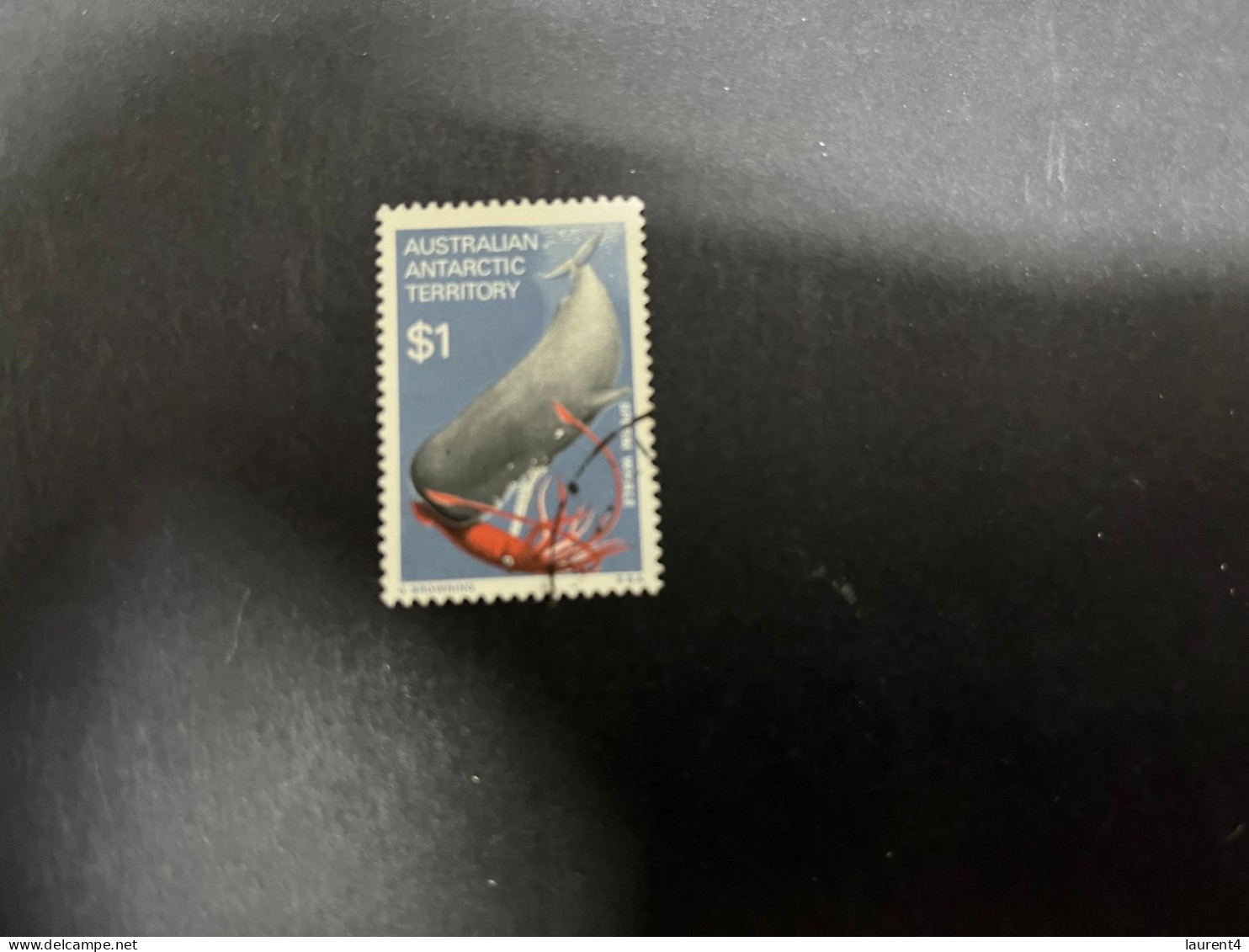 3-12-2023 (stamp) Used AAT - Australia - $ 1.00 (scarce Set High Value) (Sperm Whale) - Gebraucht
